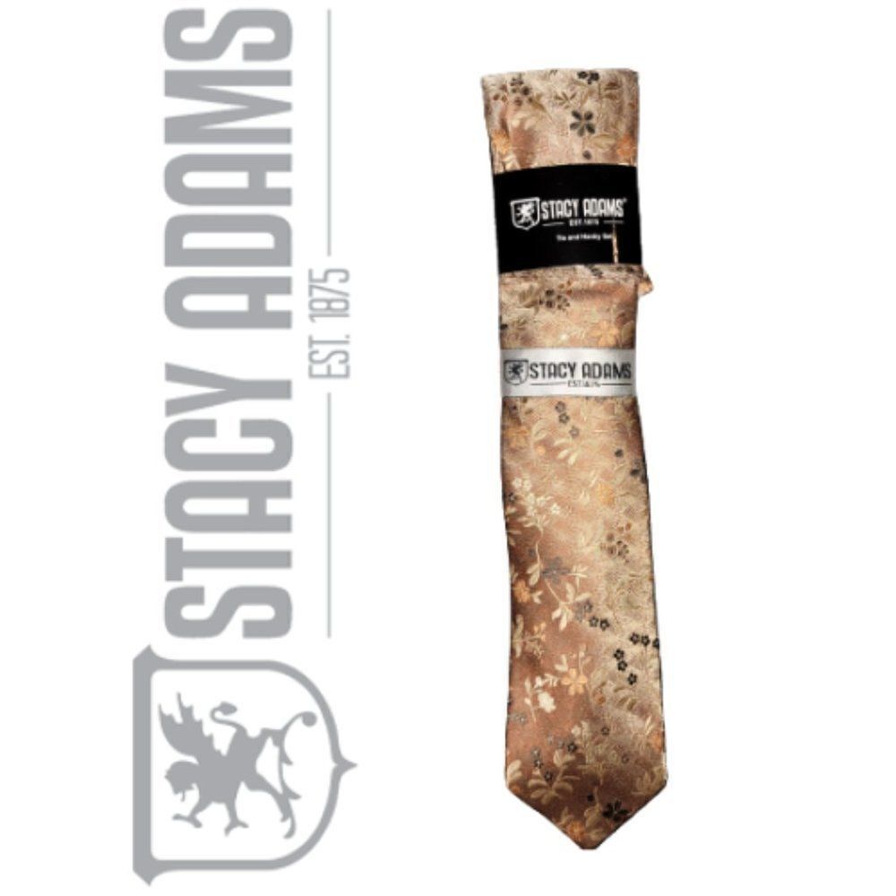 Stacy Adams Men's Multicolor Floral Print Tie and Hanky Set Size OS